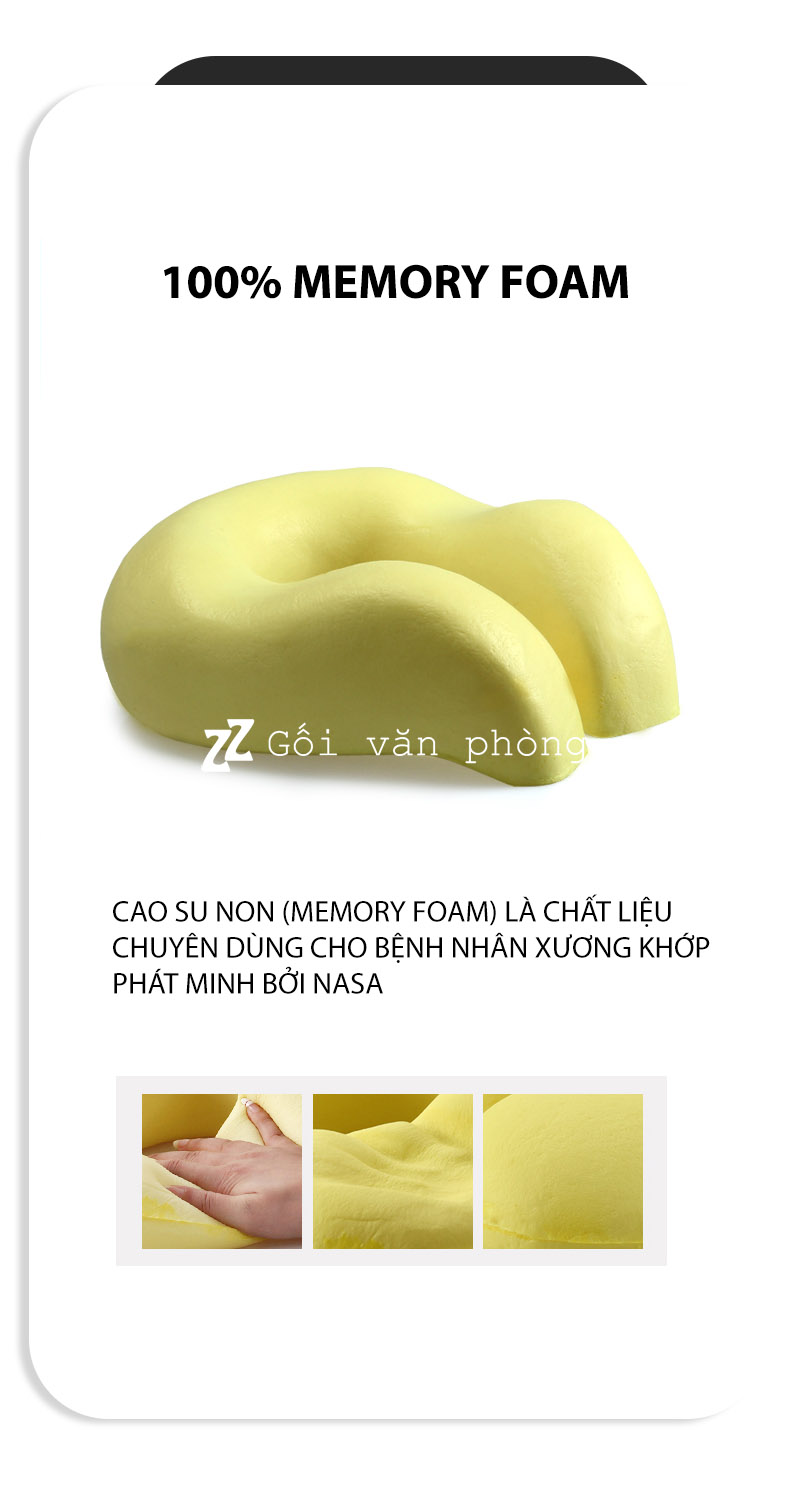 gối chữ U cao su non